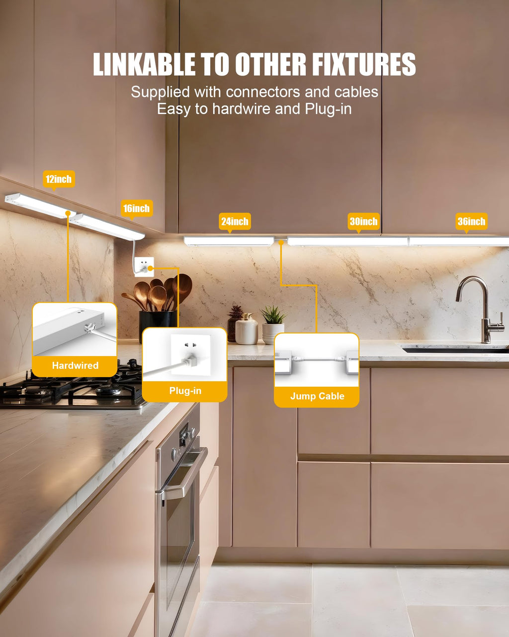 Under Cabinet Lighting with Power Cord E681454