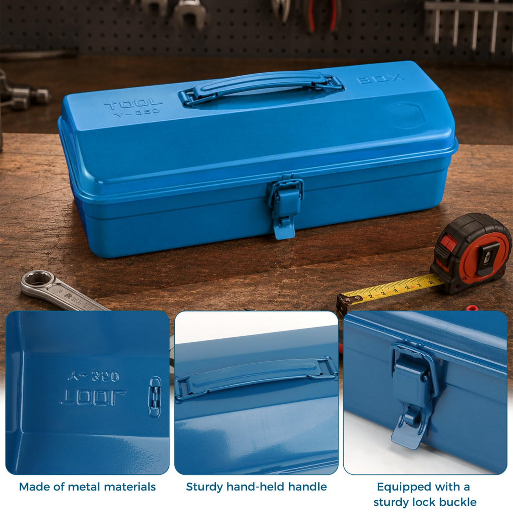14.6" Metal Tool Box with Lock T679