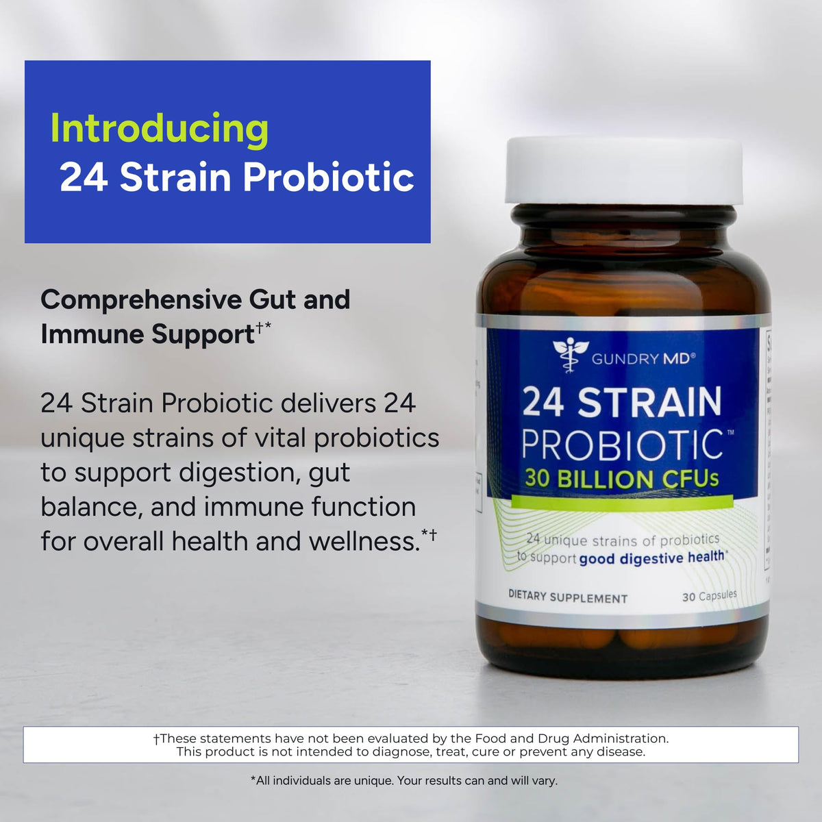 24 Strain Probiotic 30 Billion CFU 30 Capsules F3479