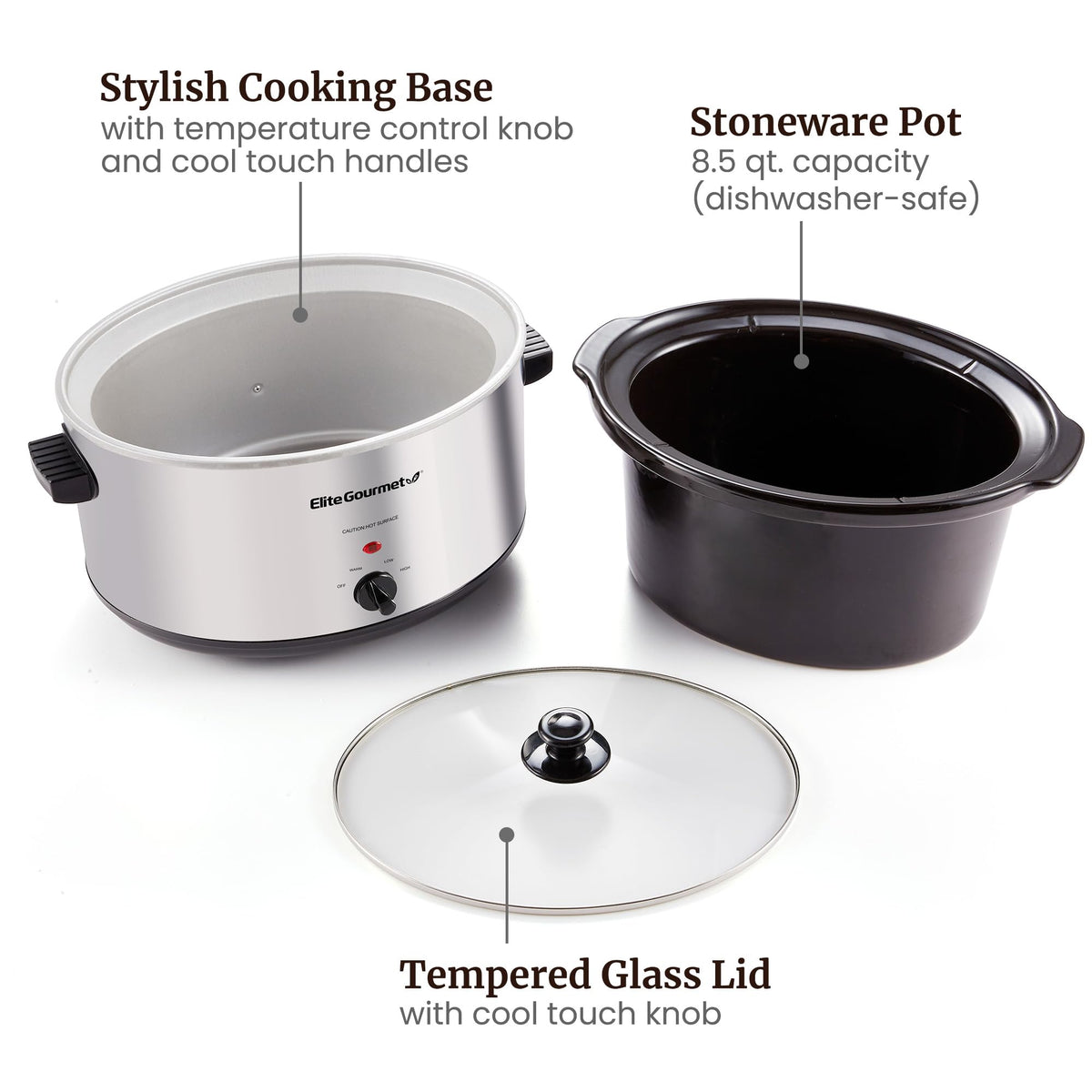 Stainless Steel Slow Cooker 8.5 Quart D863739