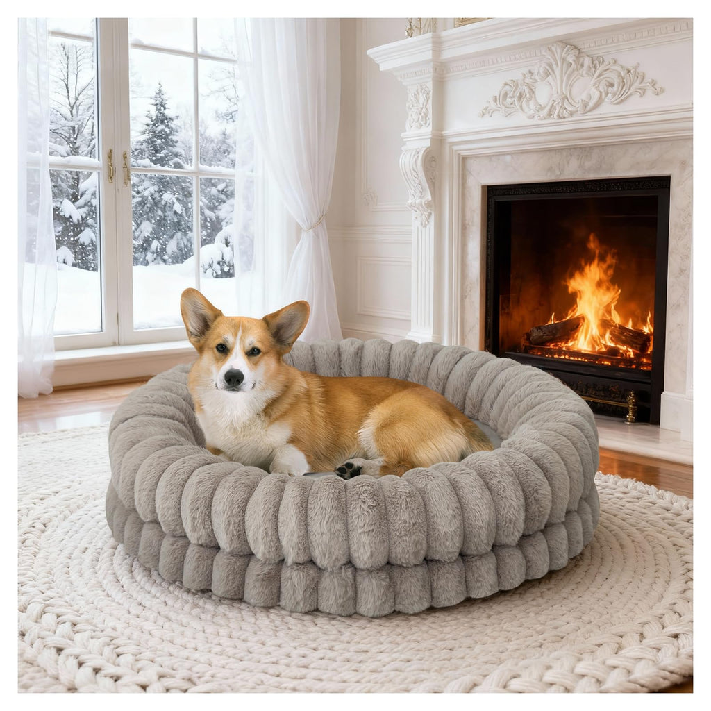 30 Inches Round Washable Dog Bed X900