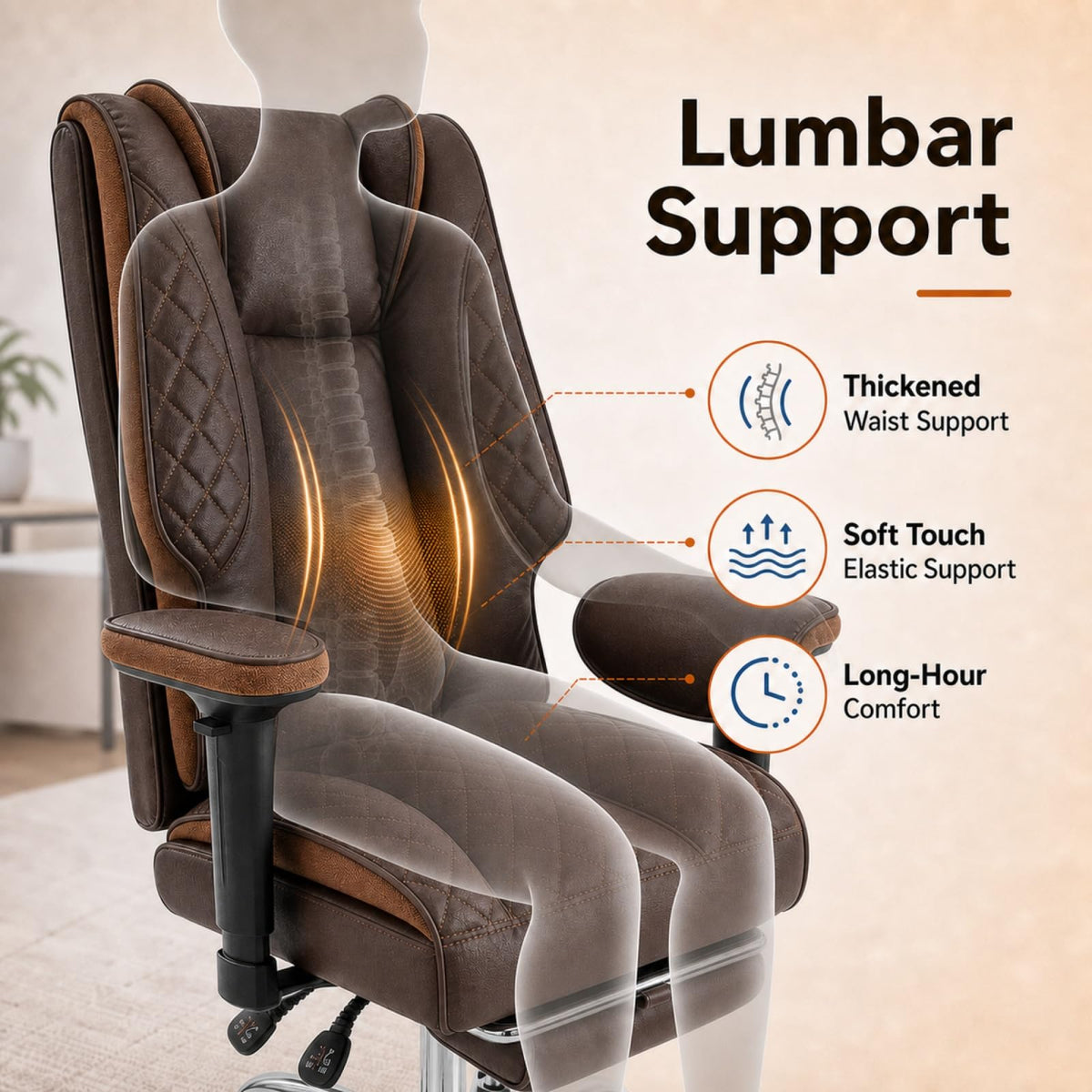 Big and Tall High Back Executive Office Chair with Foot Rest M144