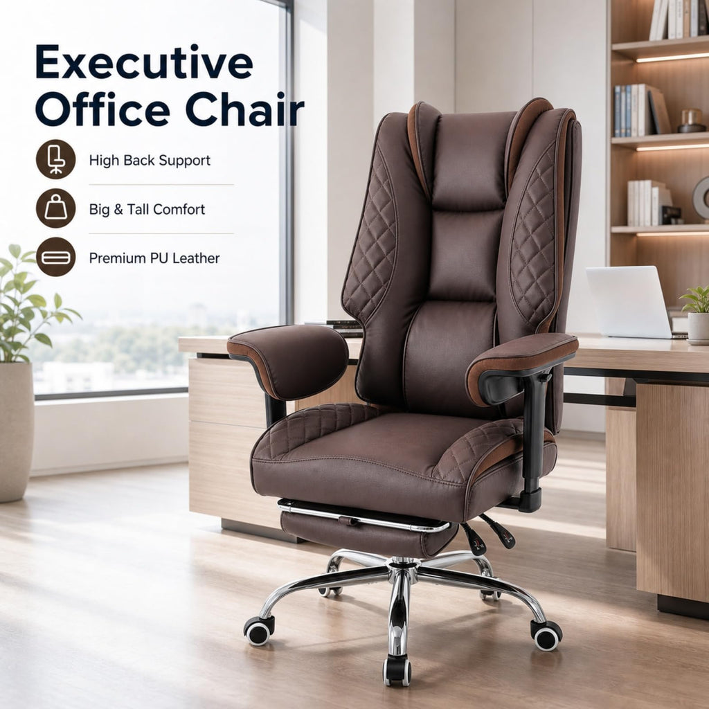 Big and Tall High Back Executive Office Chair with Foot Rest M144