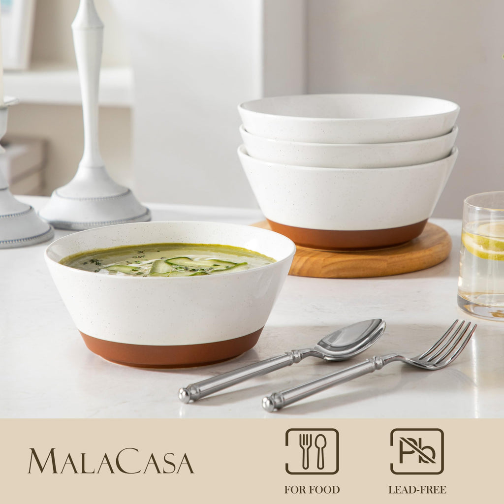 Ceramic Soup Bowl Set of 4 and Baking Dish X47203