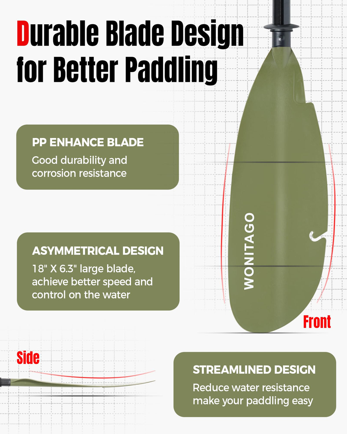 Adjustable Fiberglass Kayak Paddle D730098