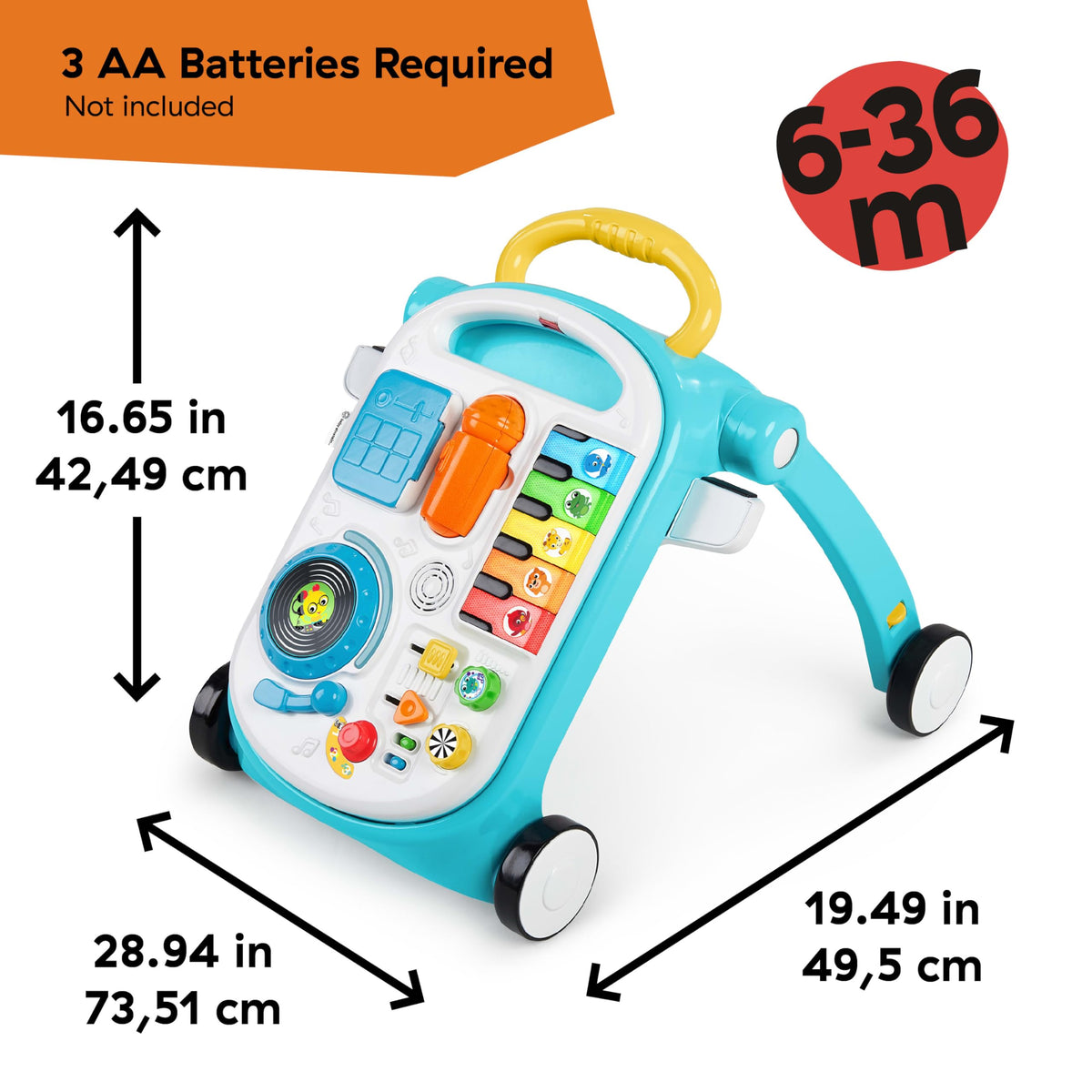4-in-1 Push Walker Activity Center Toddler Table Floor Toy B466
