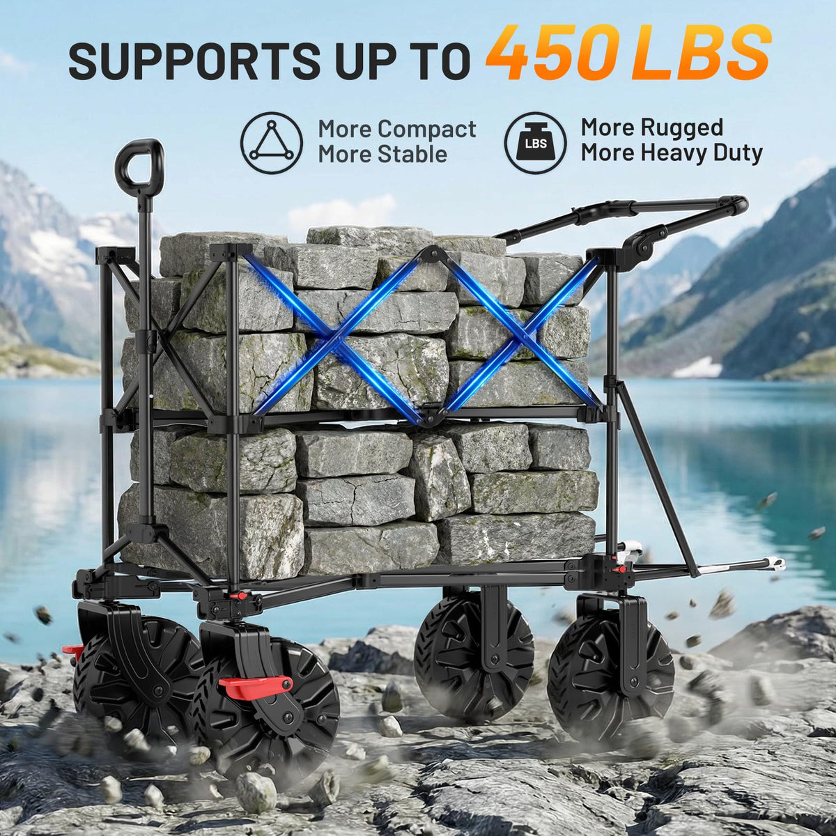 Double Decker Wagon 400L Capacity 450lb Load J943
