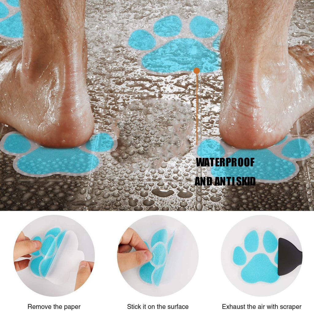 12 Pcs Non-Slip Bathtub Stickers Blue H3448