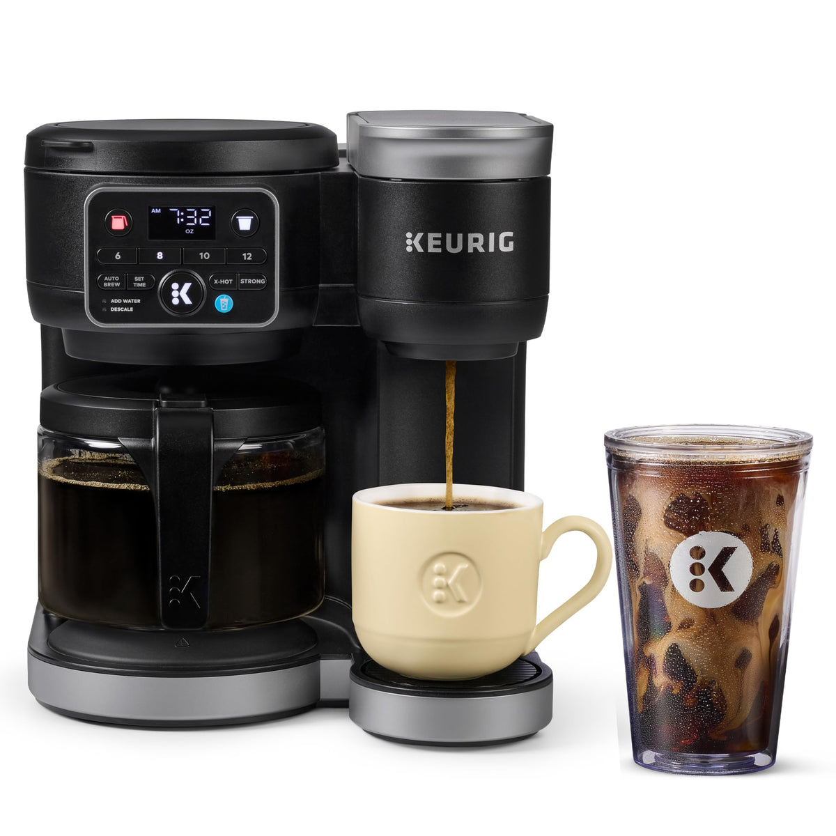 Black Single Serve K-Cup Pod & Carafe Coffee Maker W361525