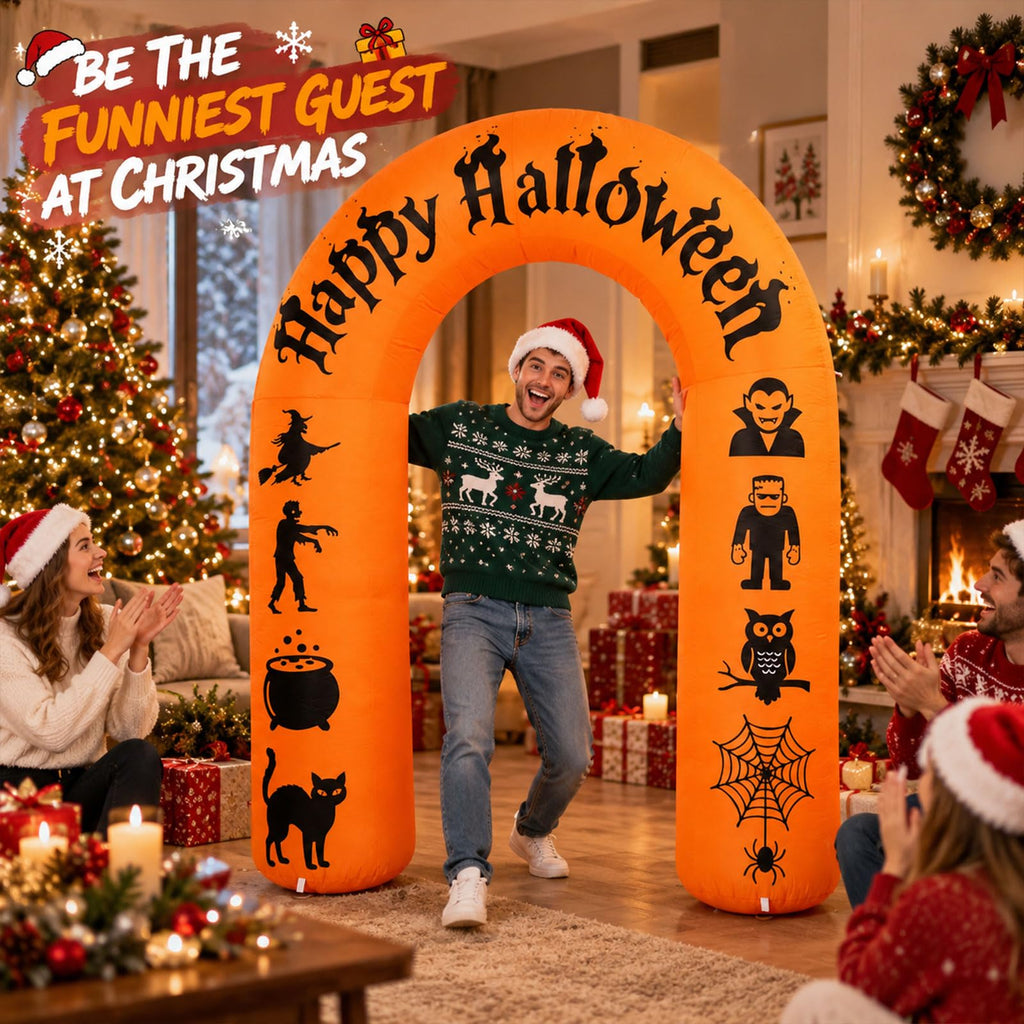 8FT Halloween Inflatable Arch with LED Lights S6034