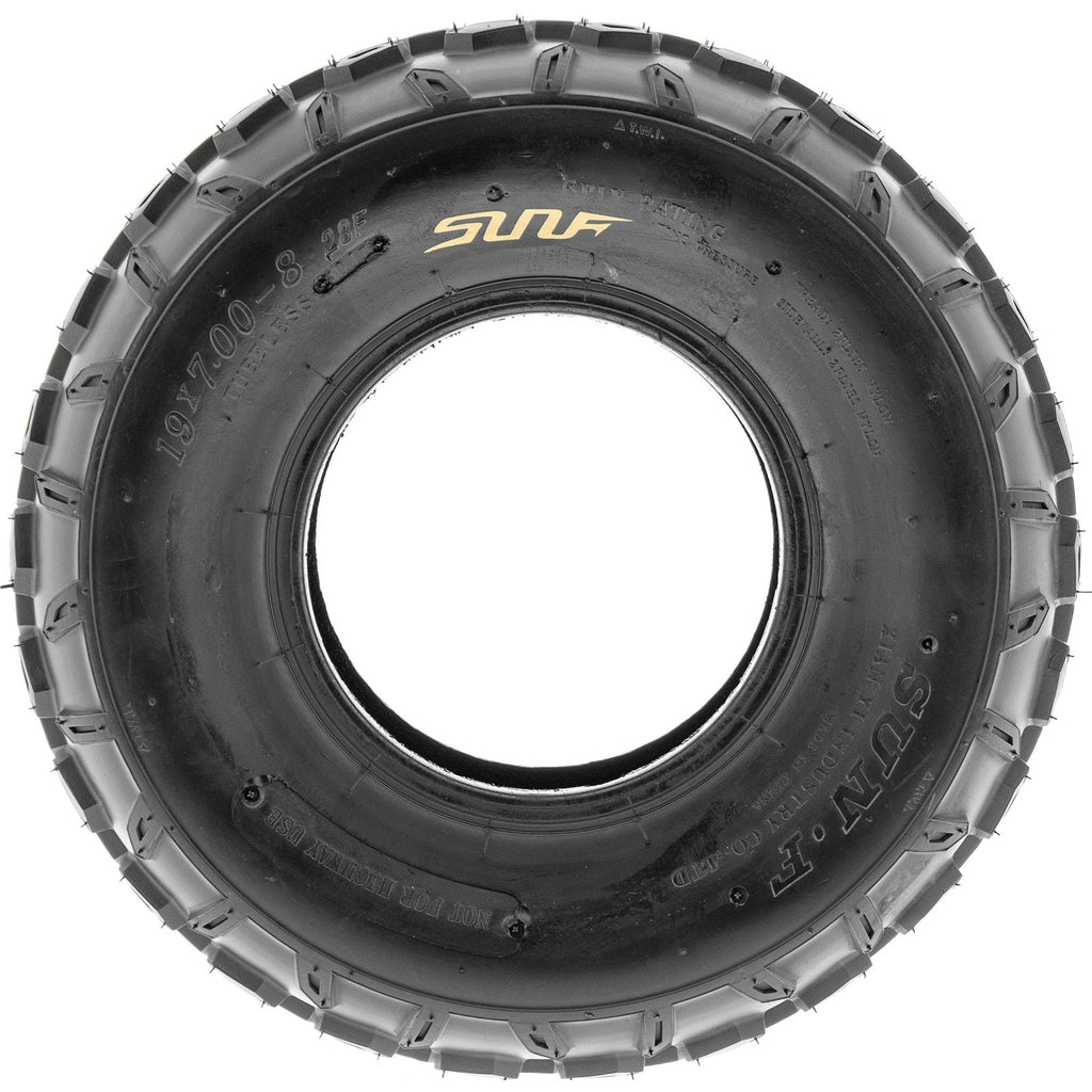 Set of 4 Sport ATV Tubeless Tires 19x7-8 Front & 18x9.5-8 Rear 4 Ply Q100682