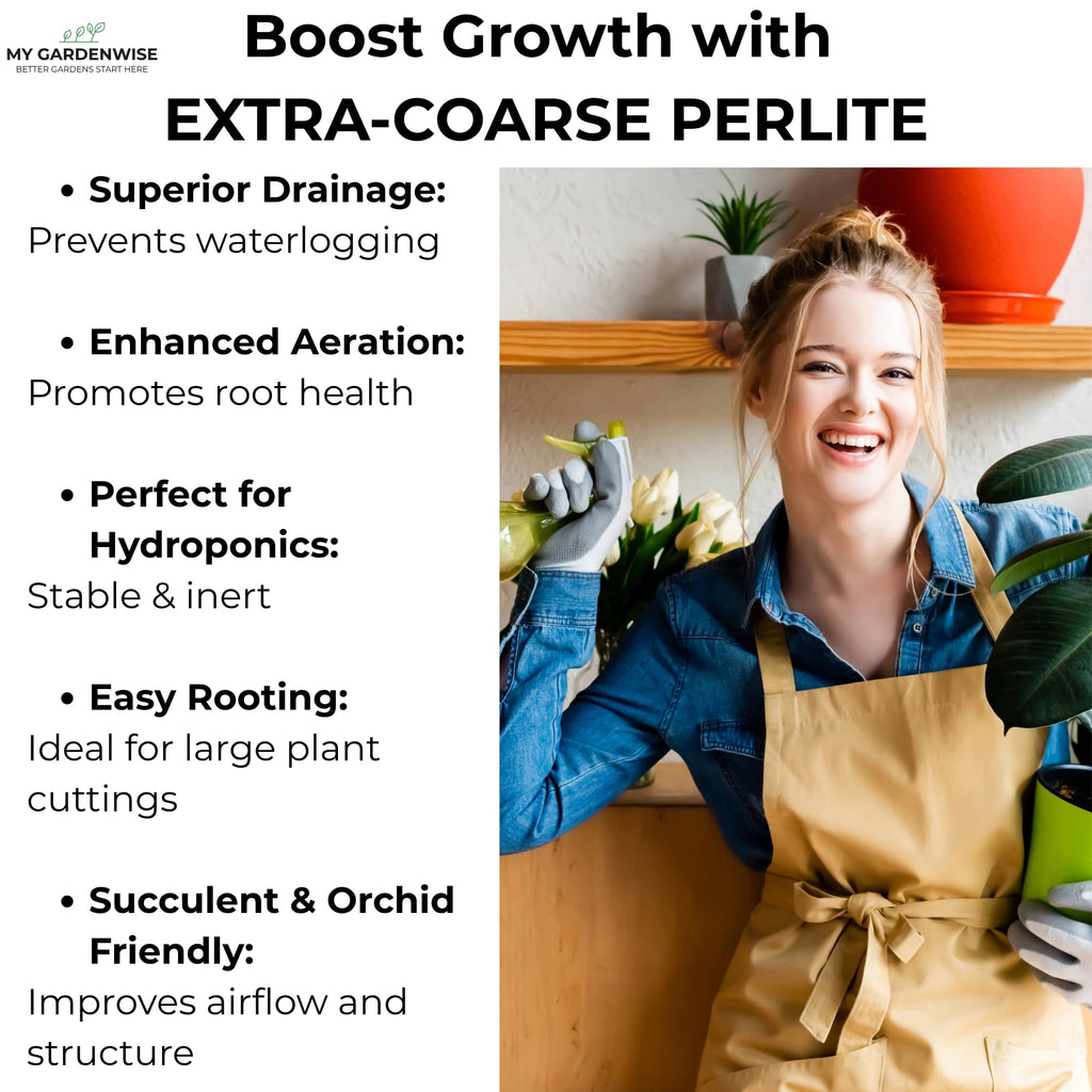 Perlite for Plants, Extra Coarse Grade 4 Horticultural Perlite, 3 quarts Z145656