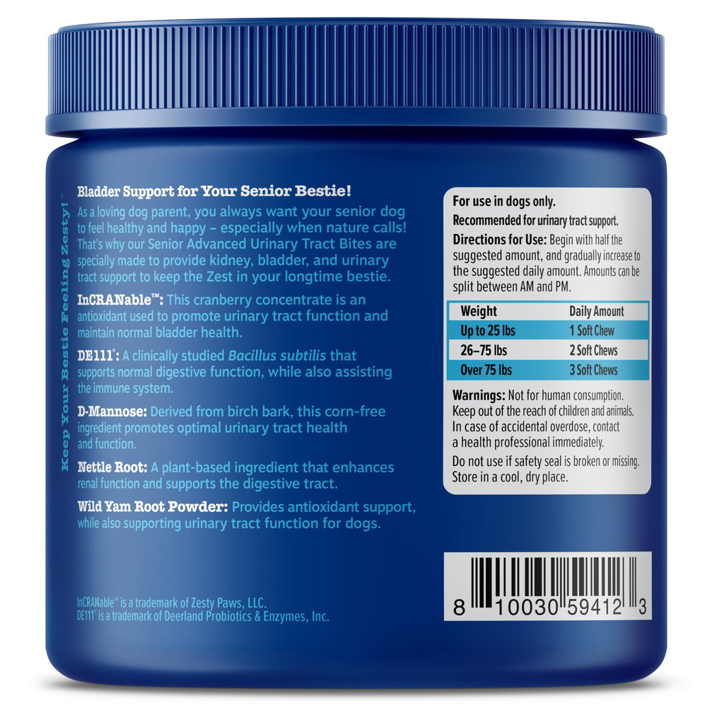 Senior Dog Bladder Control Supplement Chicken 90ct U5431