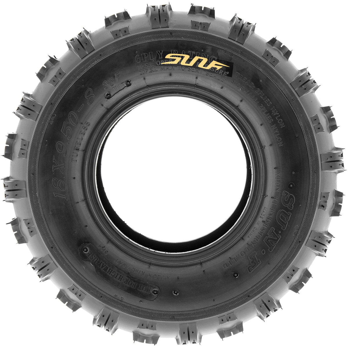 Set of 4 Sport ATV Tubeless Tires 19x7-8 Front & 18x9.5-8 Rear 4 Ply Q100682
