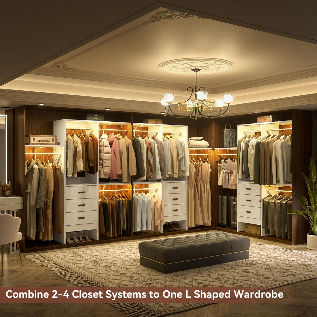 5FT Closet System with 3 Fabric Drawers C65251
