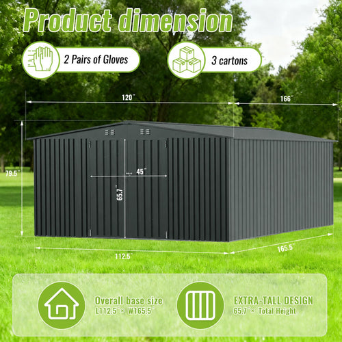 10x14 FT Metal Storage Shed E571435