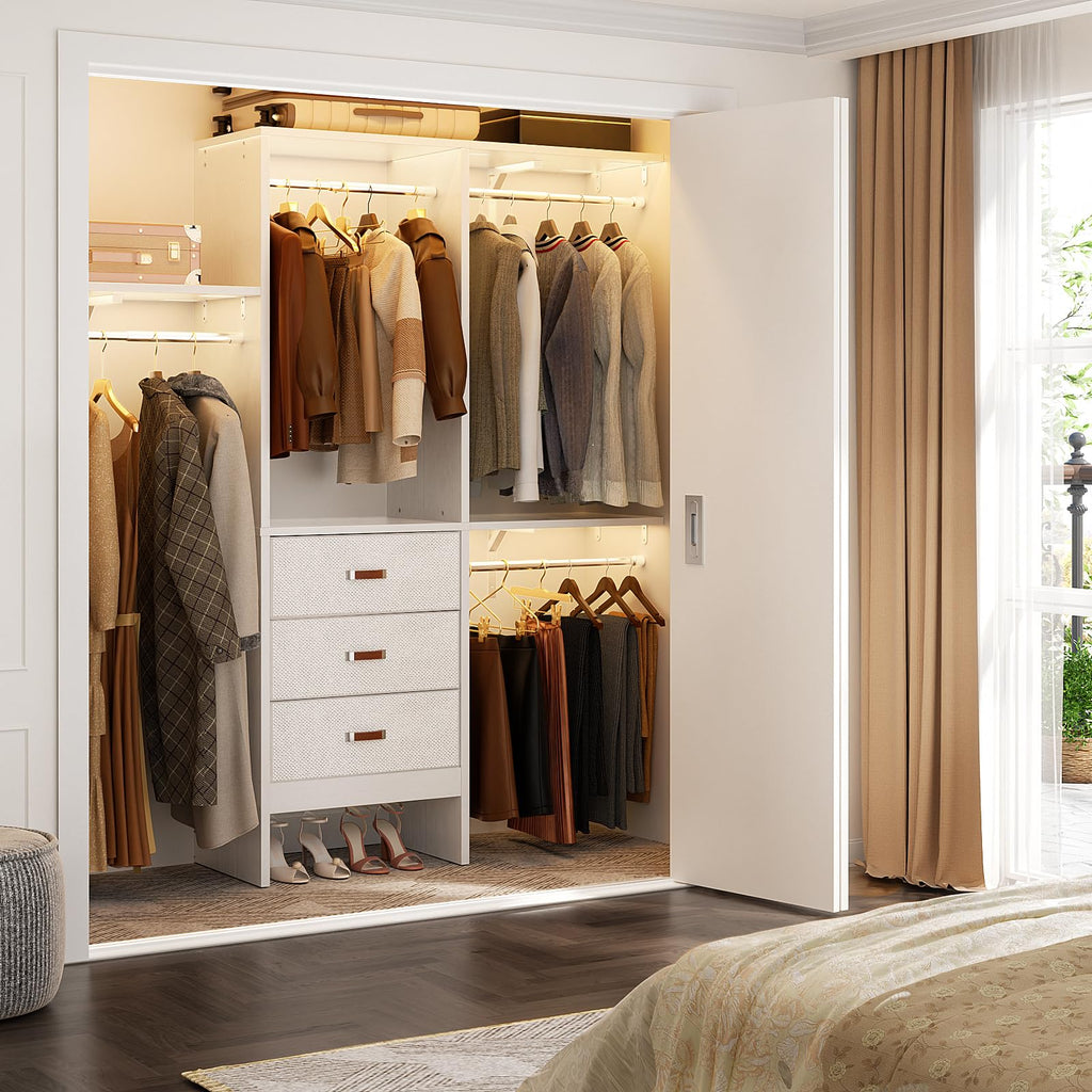 5FT Closet System with 3 Fabric Drawers C65251