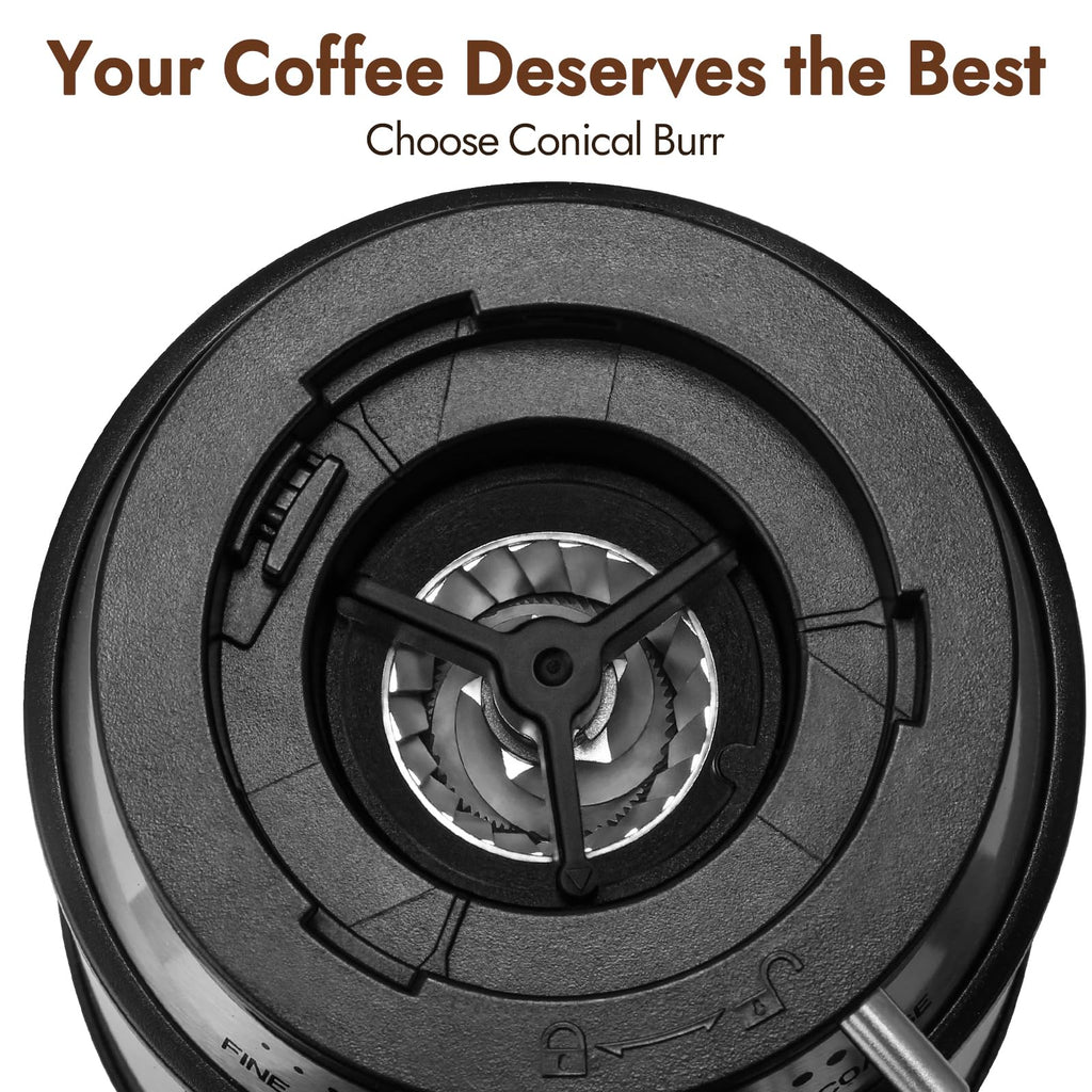 Electric Conical Burr Coffee Grinder with 17 Grind Settings, Black N513200