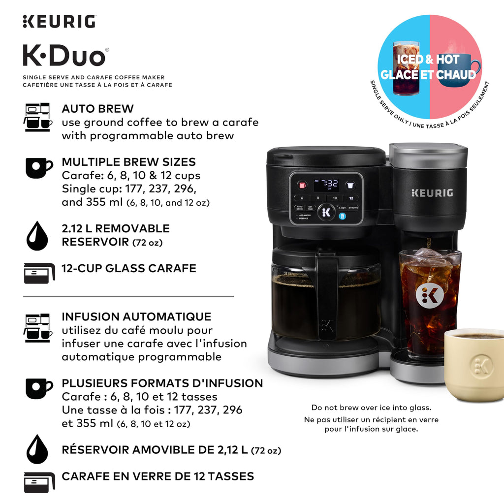Black Single Serve K-Cup Pod & Carafe Coffee Maker W361525