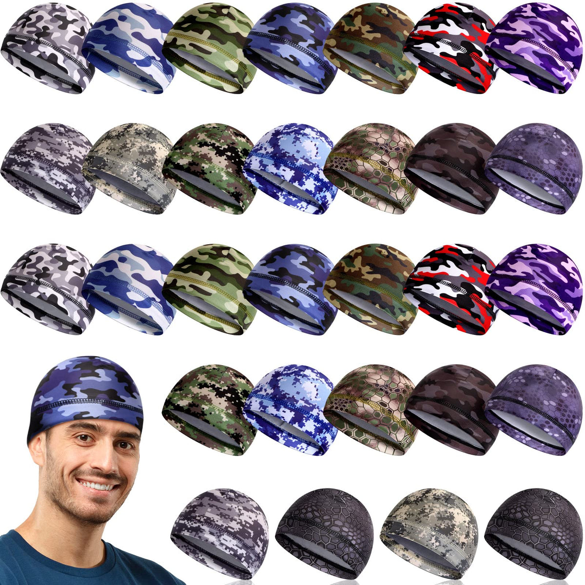 30 Pcs Cooling Skull Cap Q538
