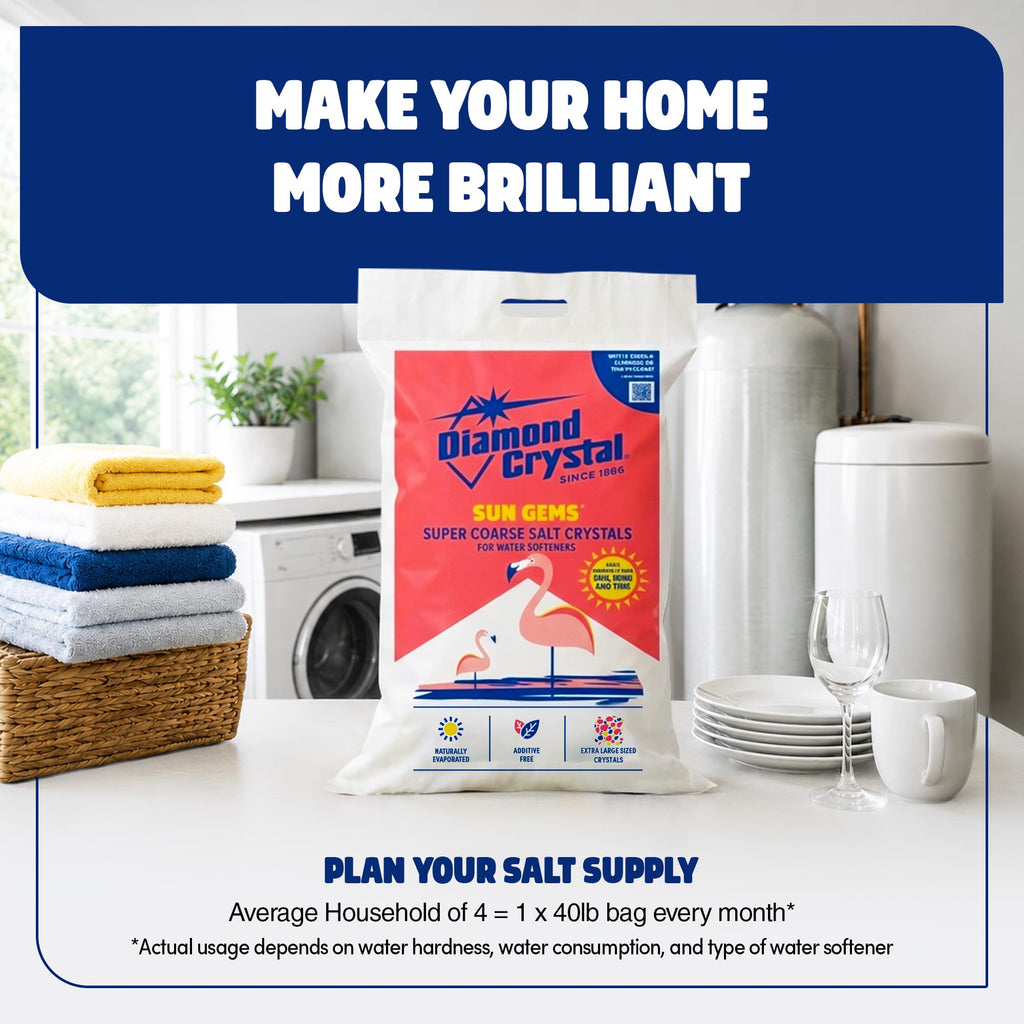 2 Pack Super Coarse Water Softener Salt, 40 Pounds P89050