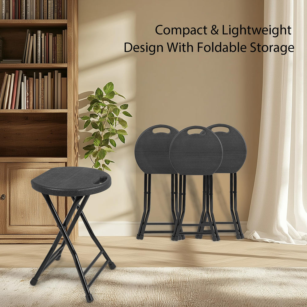 Folding Stool with Handle and Non-Slip Feet X634