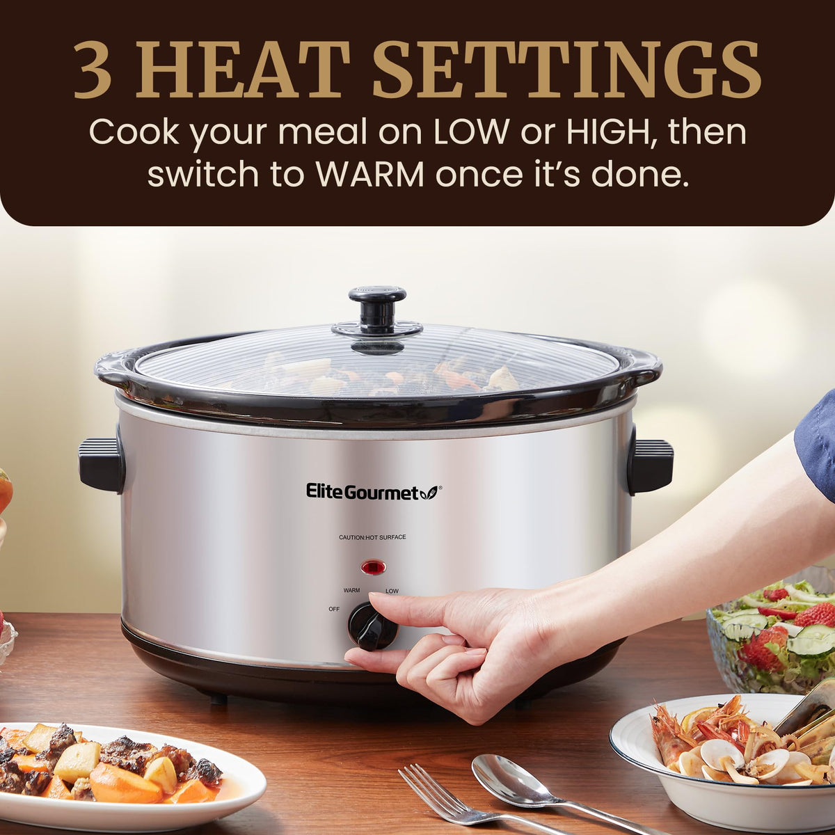 Stainless Steel Slow Cooker 8.5 Quart D863739