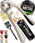 Garlic Press Set with Silicone Peeler & Brush H5707