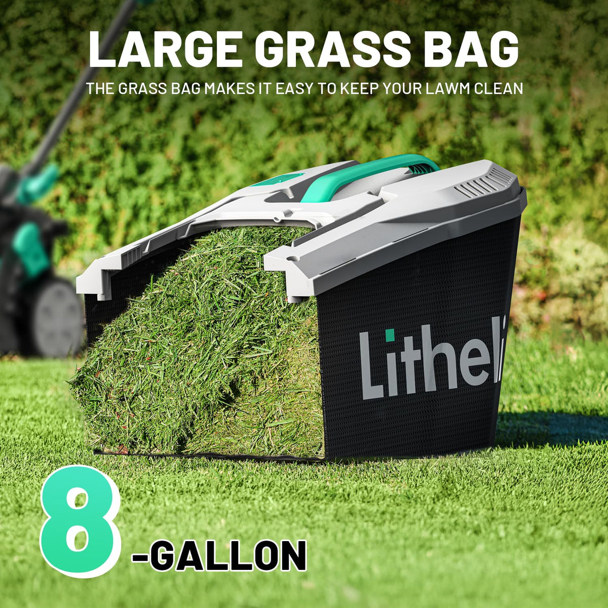 13" Cordless Electric Lawn Mower with Battery & Charger F35878