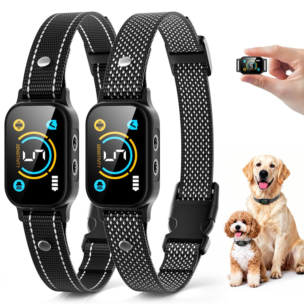 2 Pack Rechargeable Dog Bark Collar with Beep Vibration Z777844