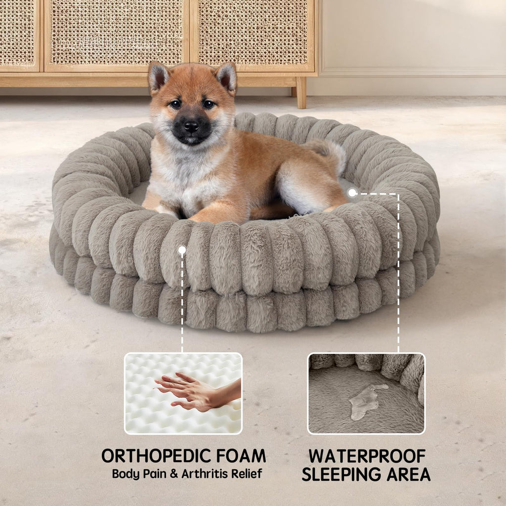 30 Inches Round Washable Dog Bed X900