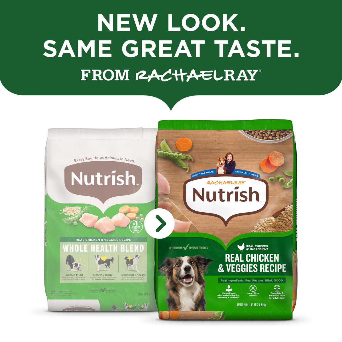Dry Dog Food, Real Chicken & Veggies, 40 lb. Bag C784005