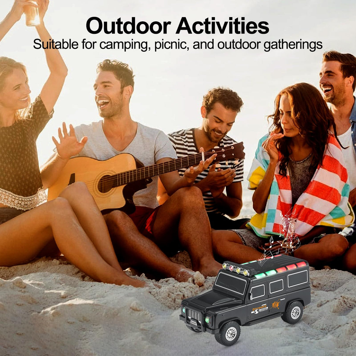 Black Off-Road Bluetooth Speaker with Roof Lights M312934