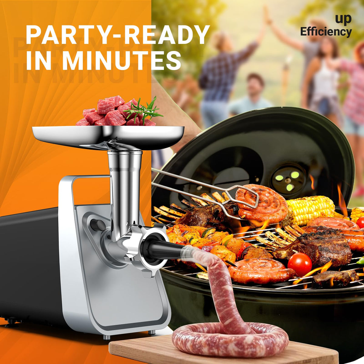 Electric Meat Grinder with Sausage Stuffer, 2 Blades, 3 Plates, 2800W Z8433