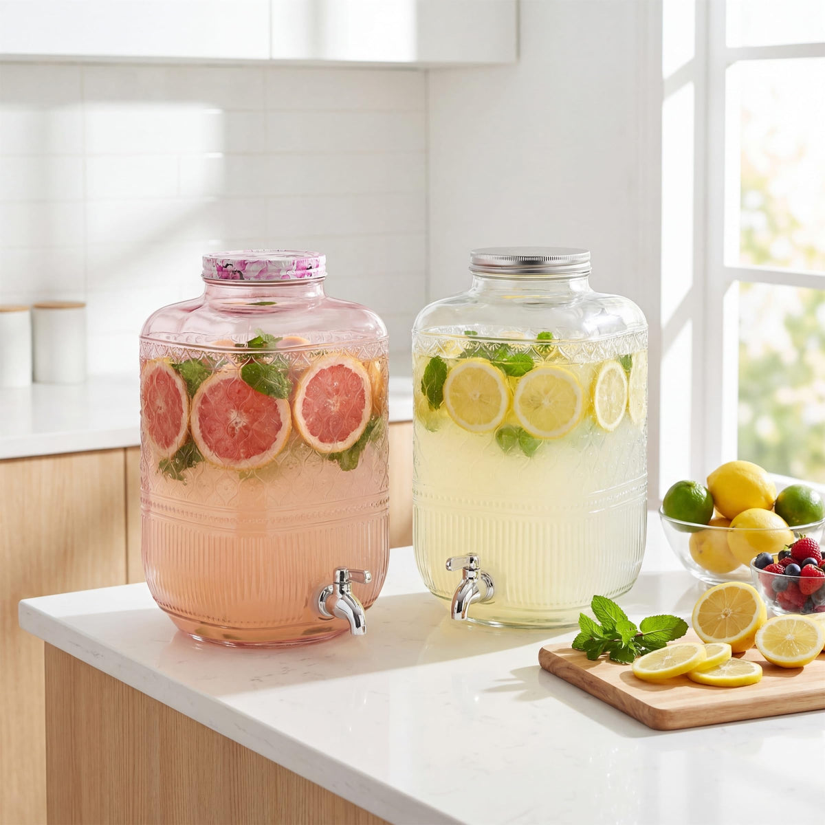 2 Gallon Glass Drink Dispenser C85057