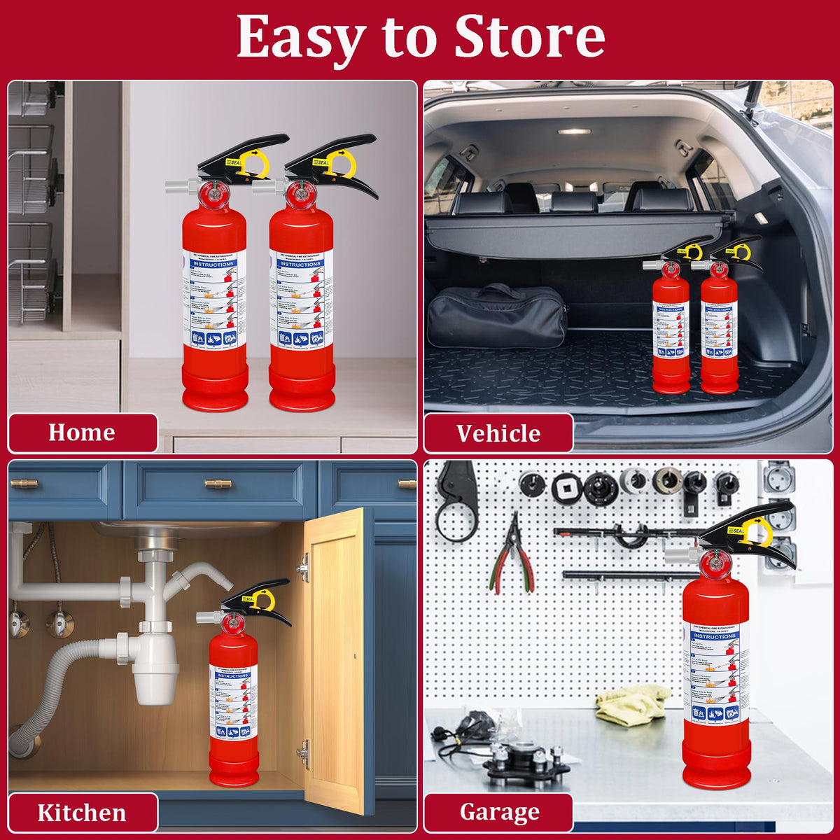 2-Pack 2.5 lb ABC Dry Chemical Fire Extinguisher C8708