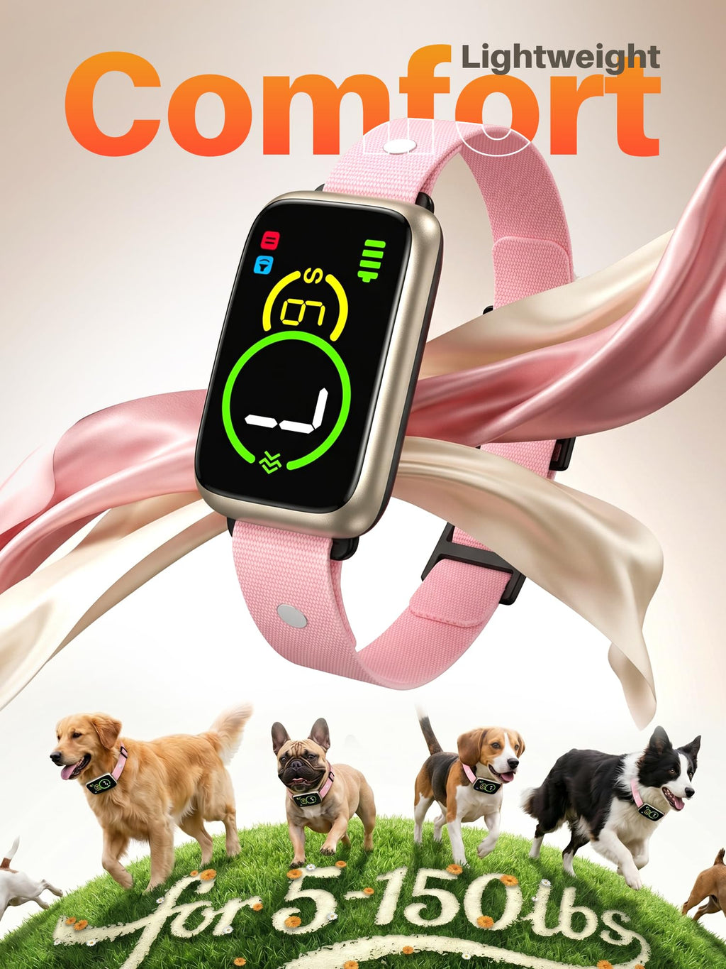 Humane Anti Barking Dog Collar with Beep Vibration V99859