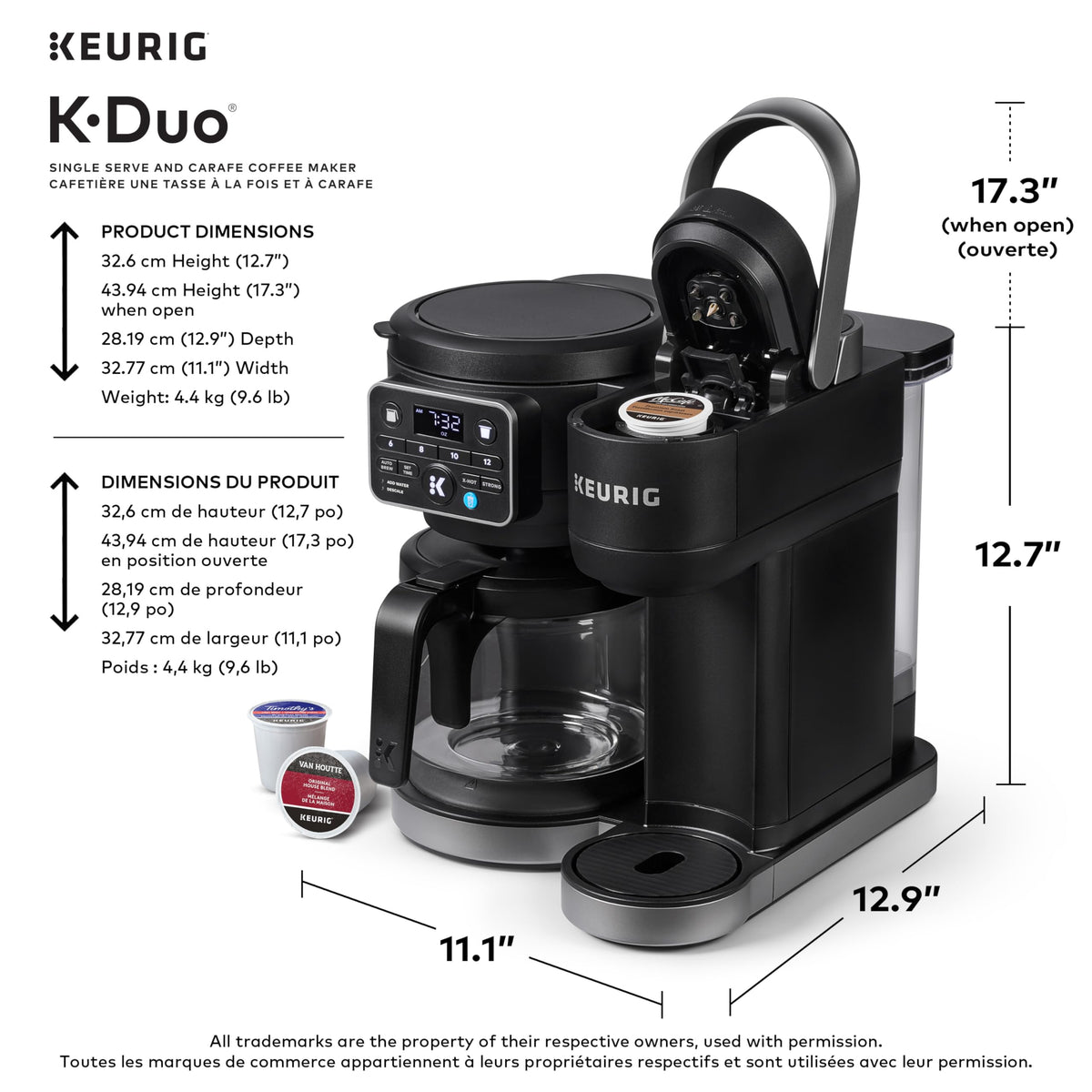 Black Single Serve K-Cup Pod & Carafe Coffee Maker W361525