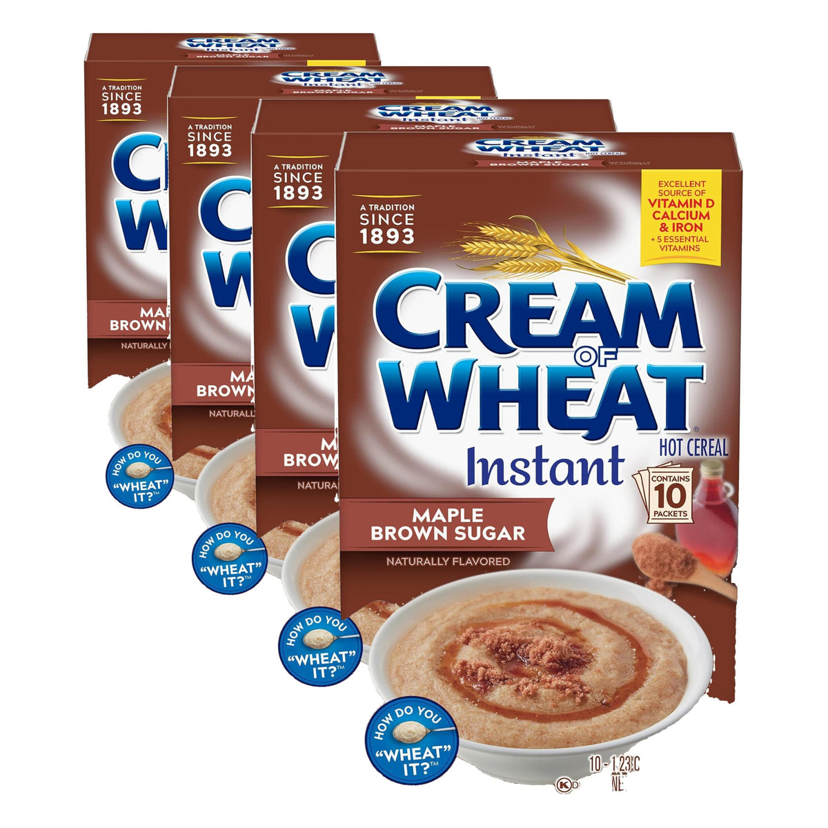 Instant Hot Cereal, Maple Brown Sugar, 12.3 Ounce (Pack of 4) H802807