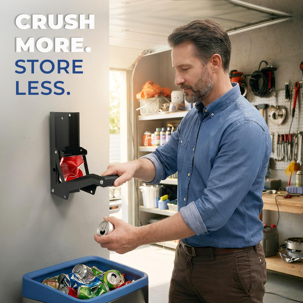 Wall Mounted Heavy Duty Can Crusher with Bottle Opener L570