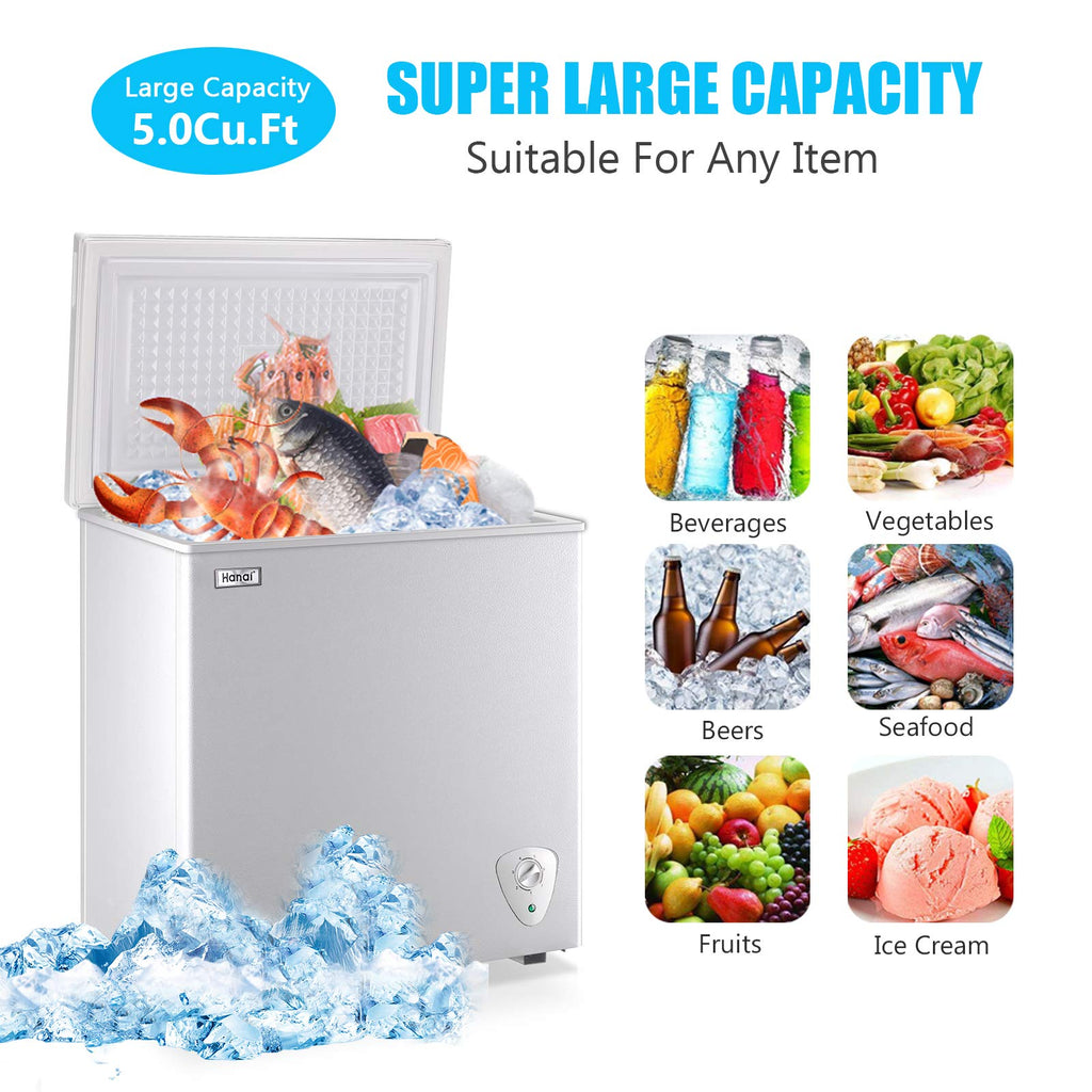 White 5.0 Cu.Ft Chest Freezer Y298
