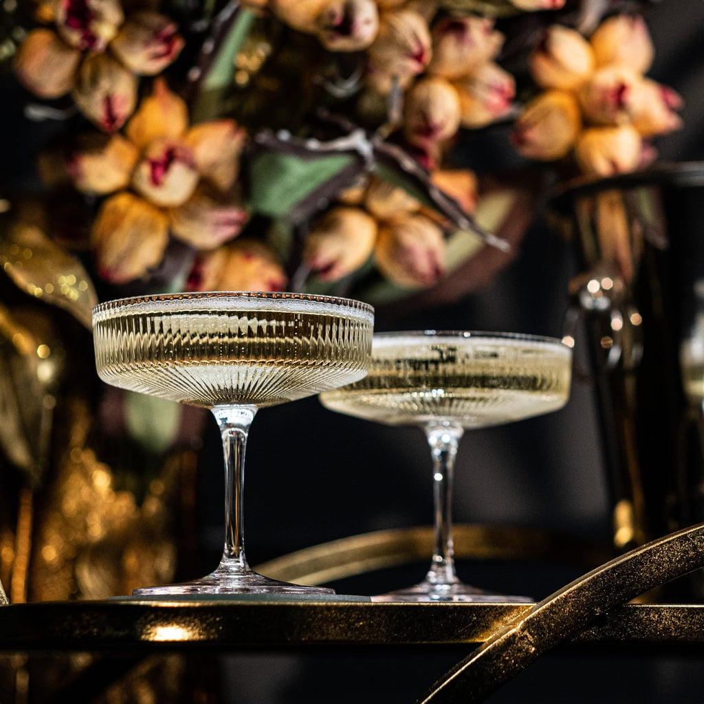 Set of 4 7 oz Coupe Cocktail Glasses with Stems I532