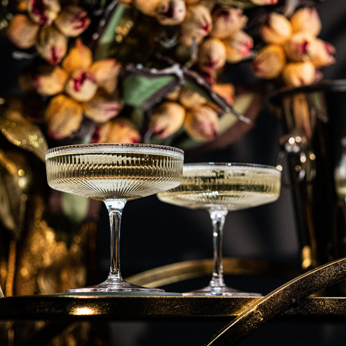 Set of 4 7 oz Coupe Cocktail Glasses with Stems I532