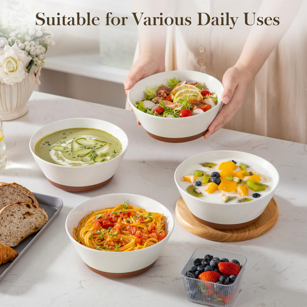 Ceramic Soup Bowl Set of 4 and Baking Dish X47203