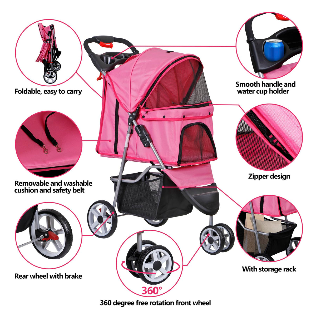 Foldable Pet Stroller P5135