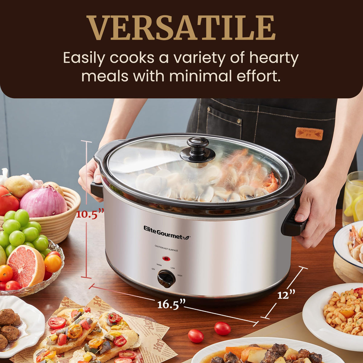 Stainless Steel Slow Cooker 8.5 Quart D863739
