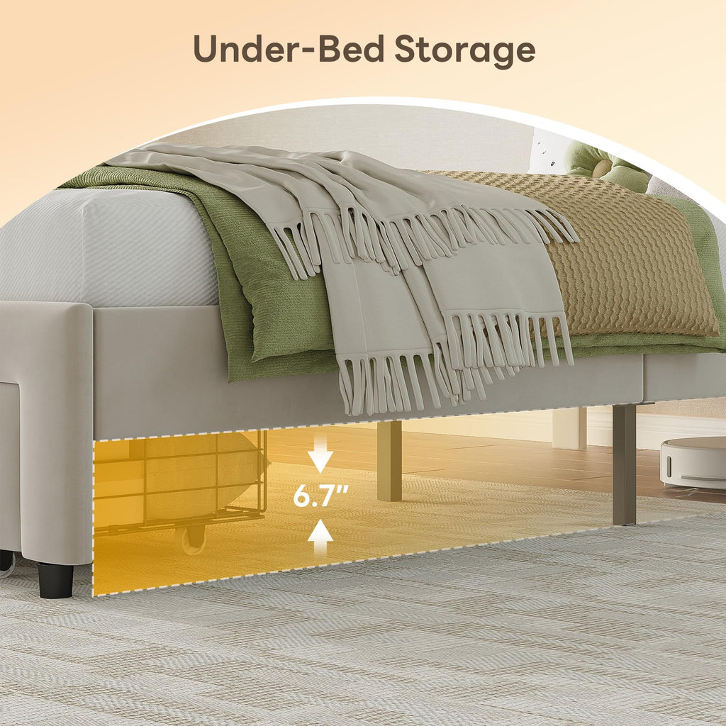 Twin Bed Frame with Storage Drawer O28041