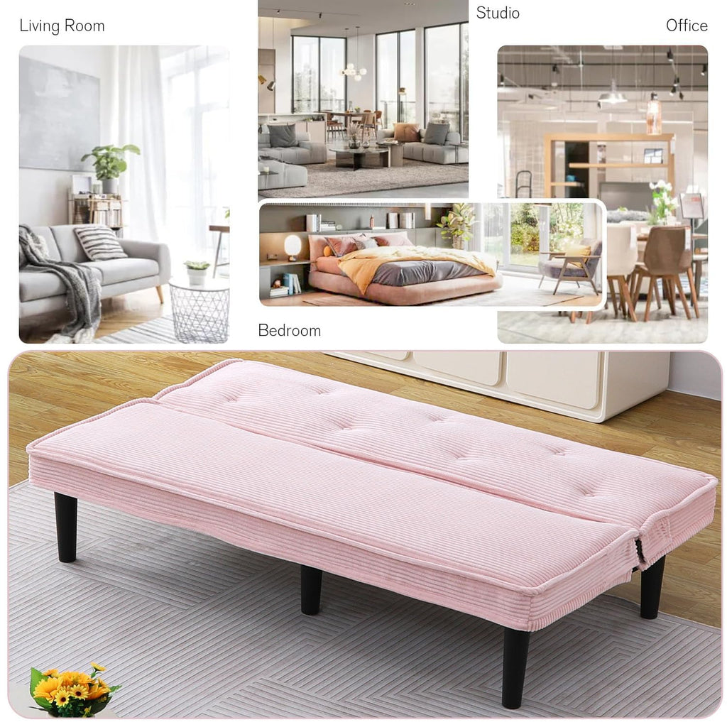 Corduroy Convertible Futon Sofa Bed Y8039