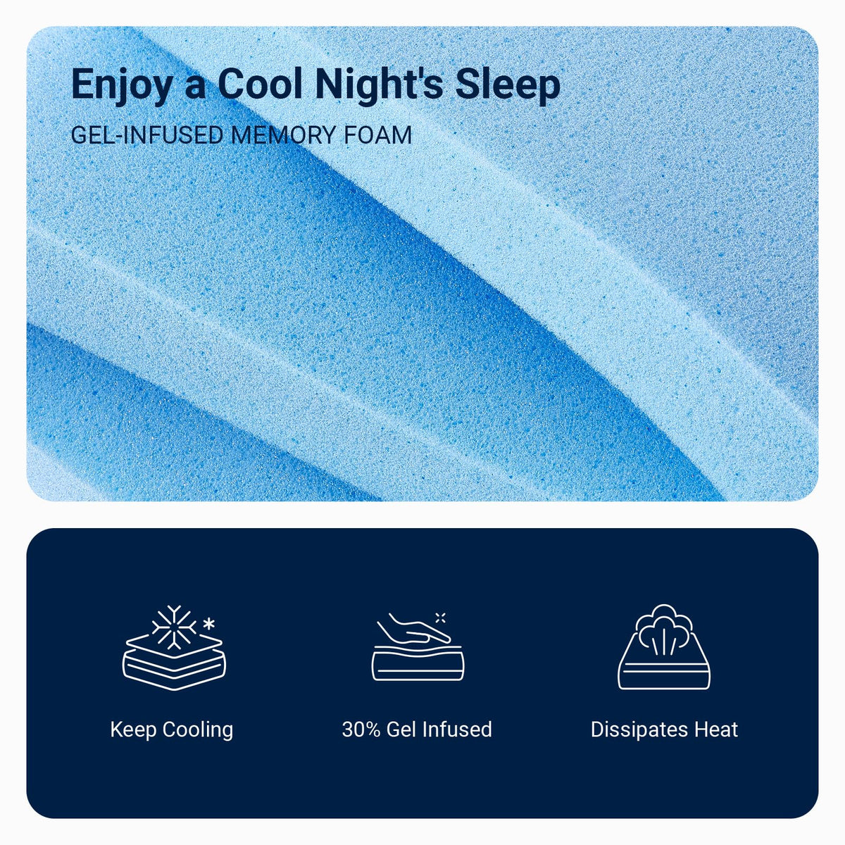6 Inch Gel Memory Foam Twin Mattress J721335