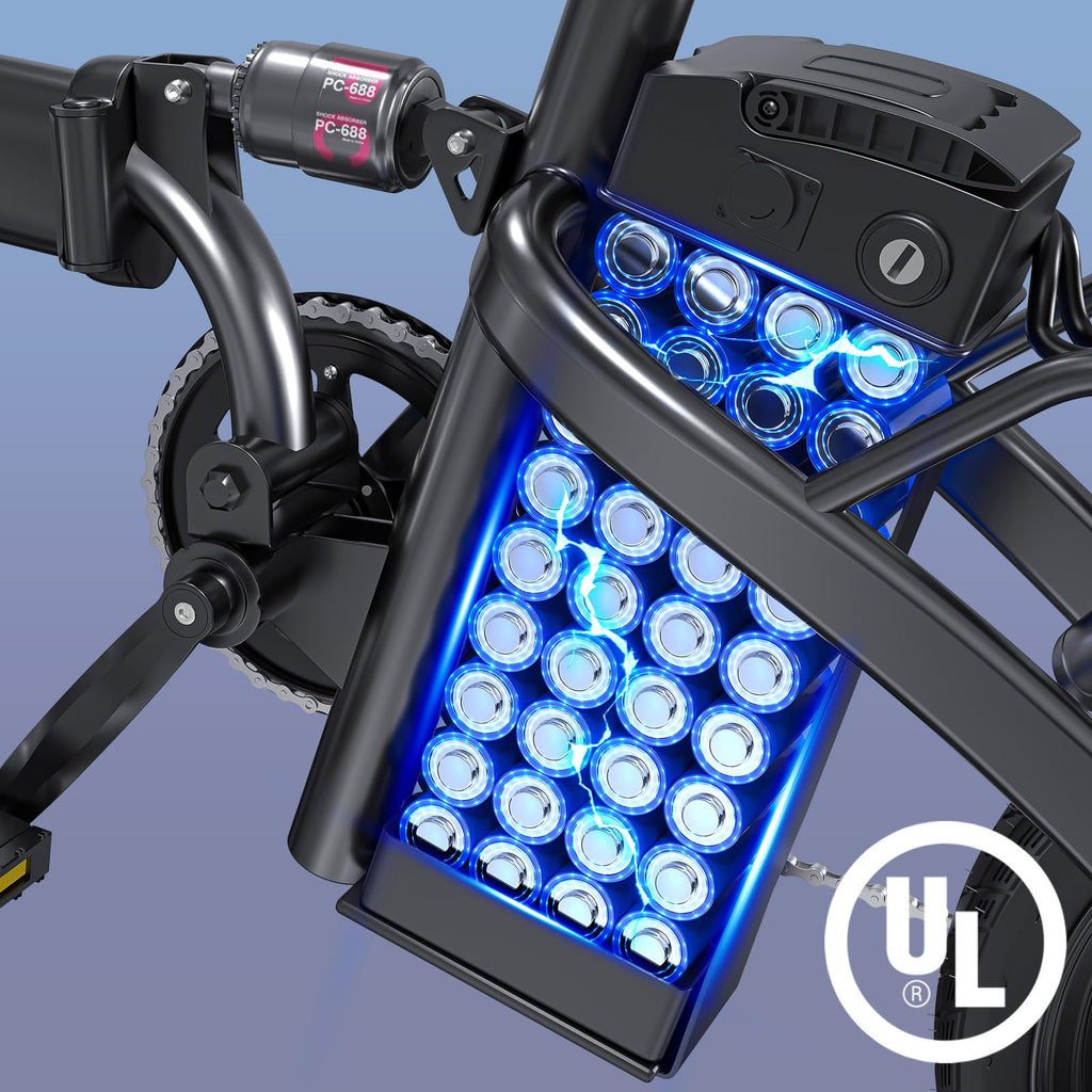 560W Motor 24MPH 32 Miles Range 48V 10Ah Battery 14" Foldable Electric Bike with Basket W280020
